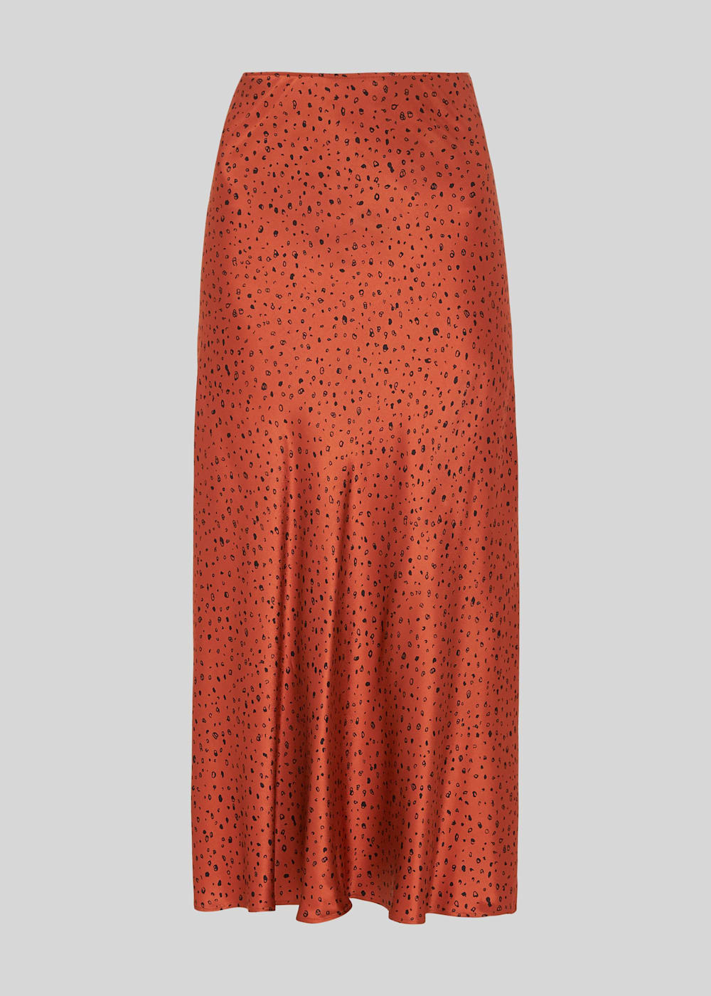 New look satin bias cut skirt in rust sales