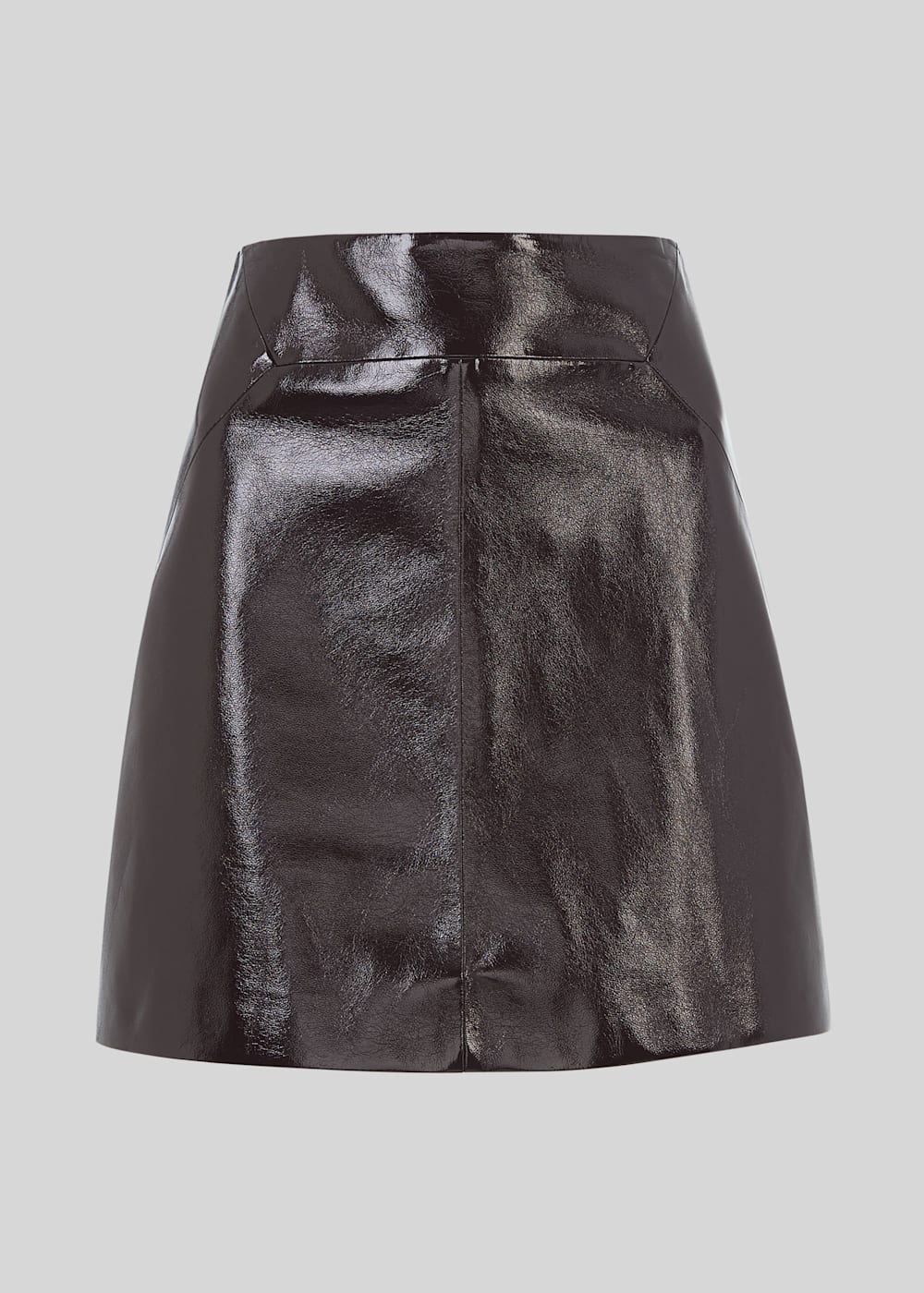 Whistles a-line mini leather skirt burgundy new arrivals