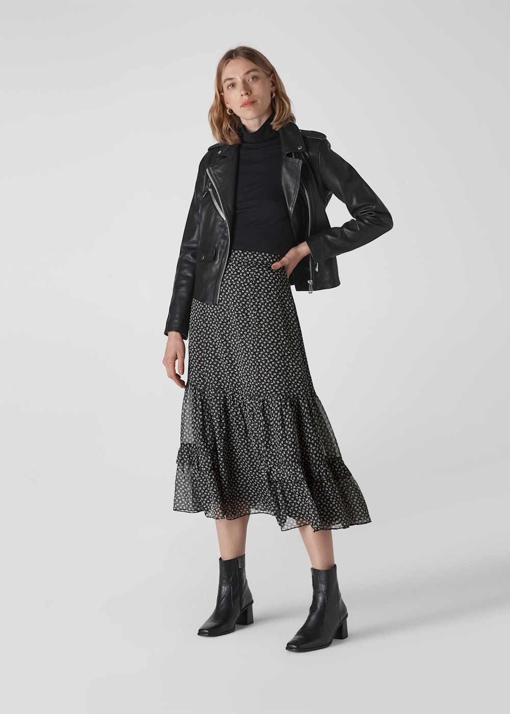 Whistles almond print dobby dress deals