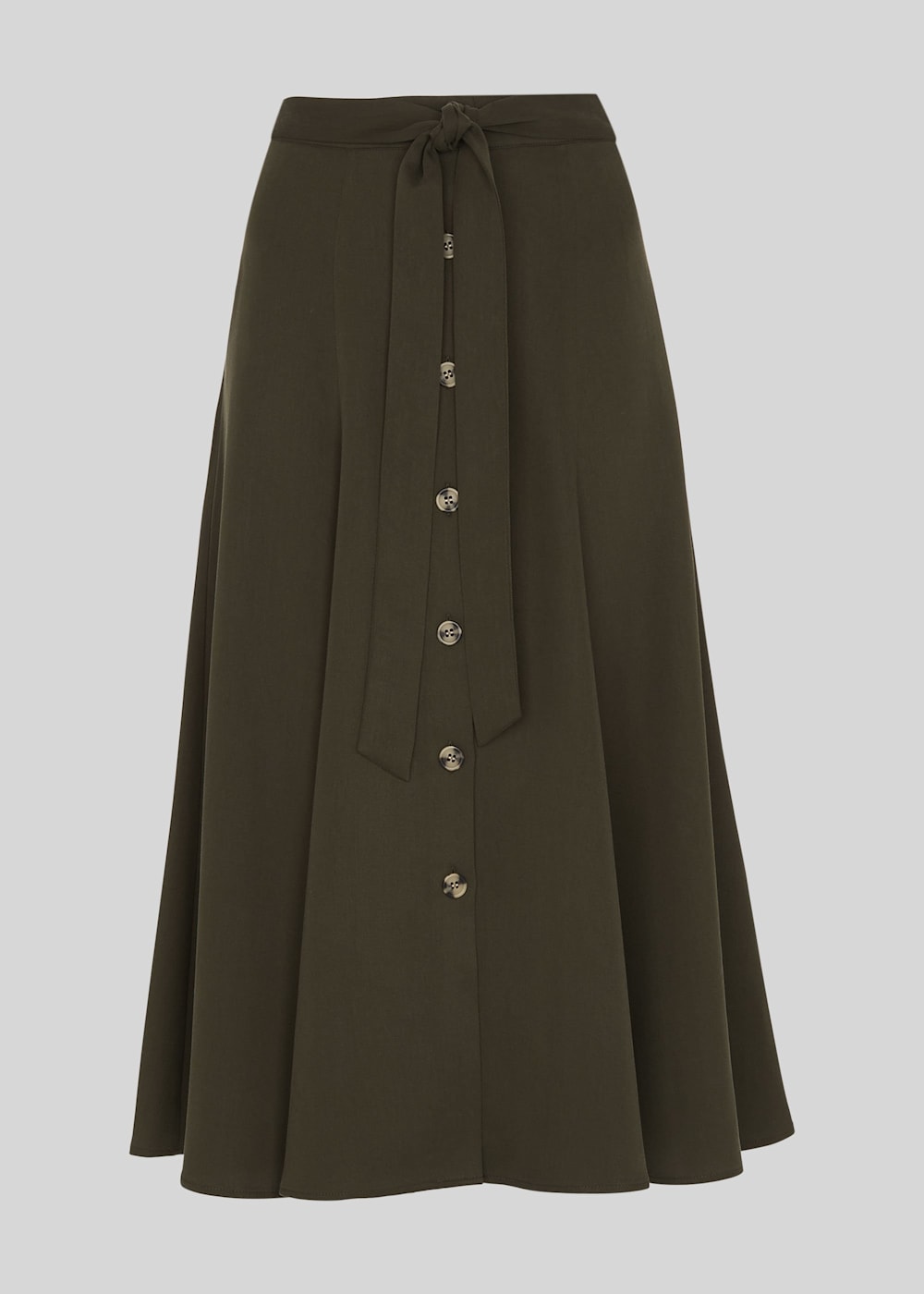 Khaki button skirt on sale
