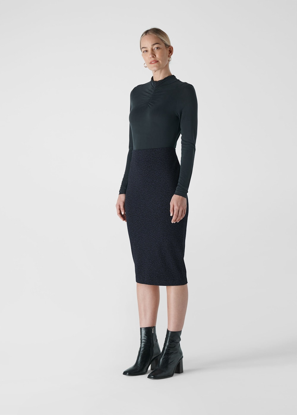 Jersey tube skirt navy deals