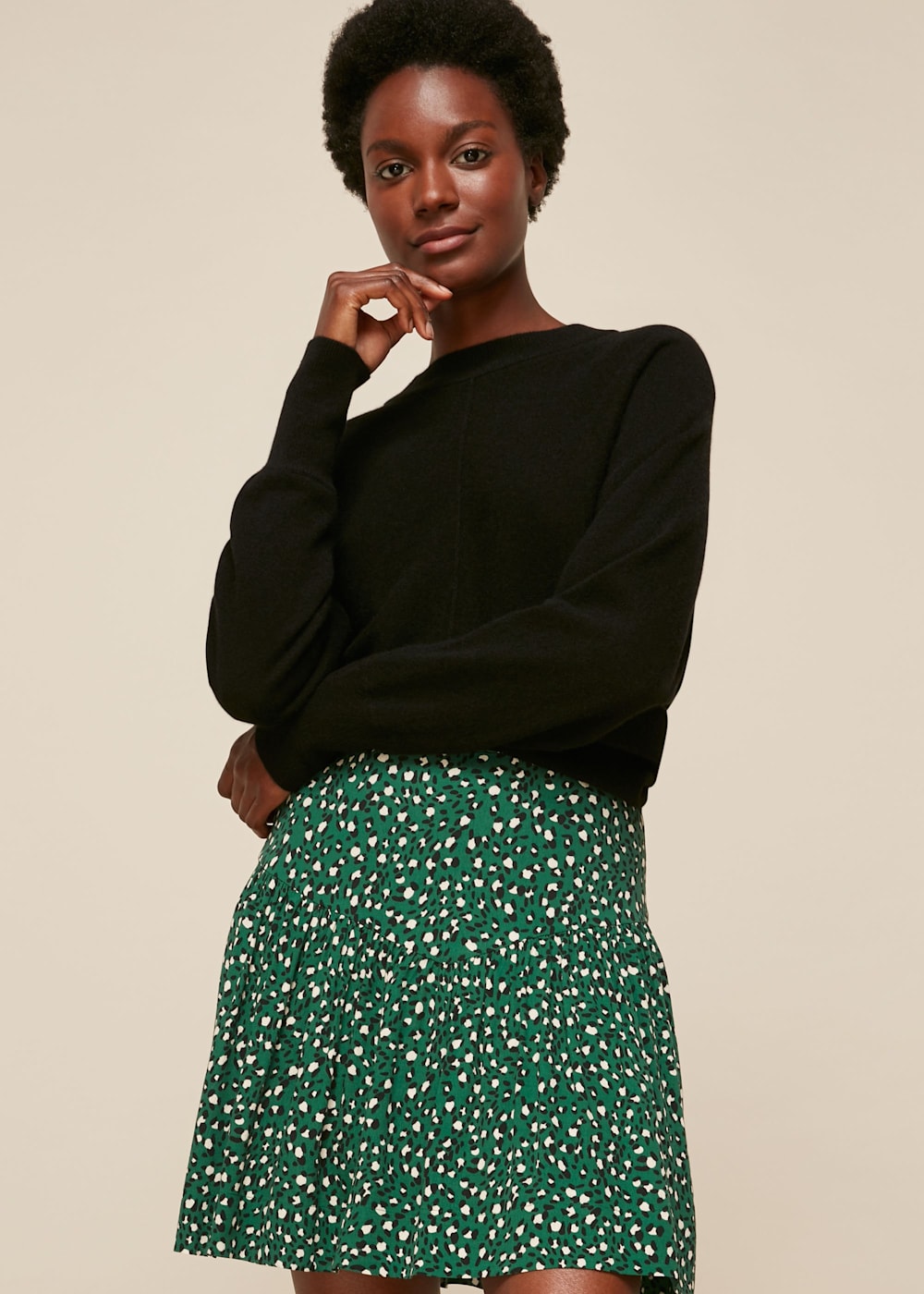 Leopard print flippy mini skirt sale