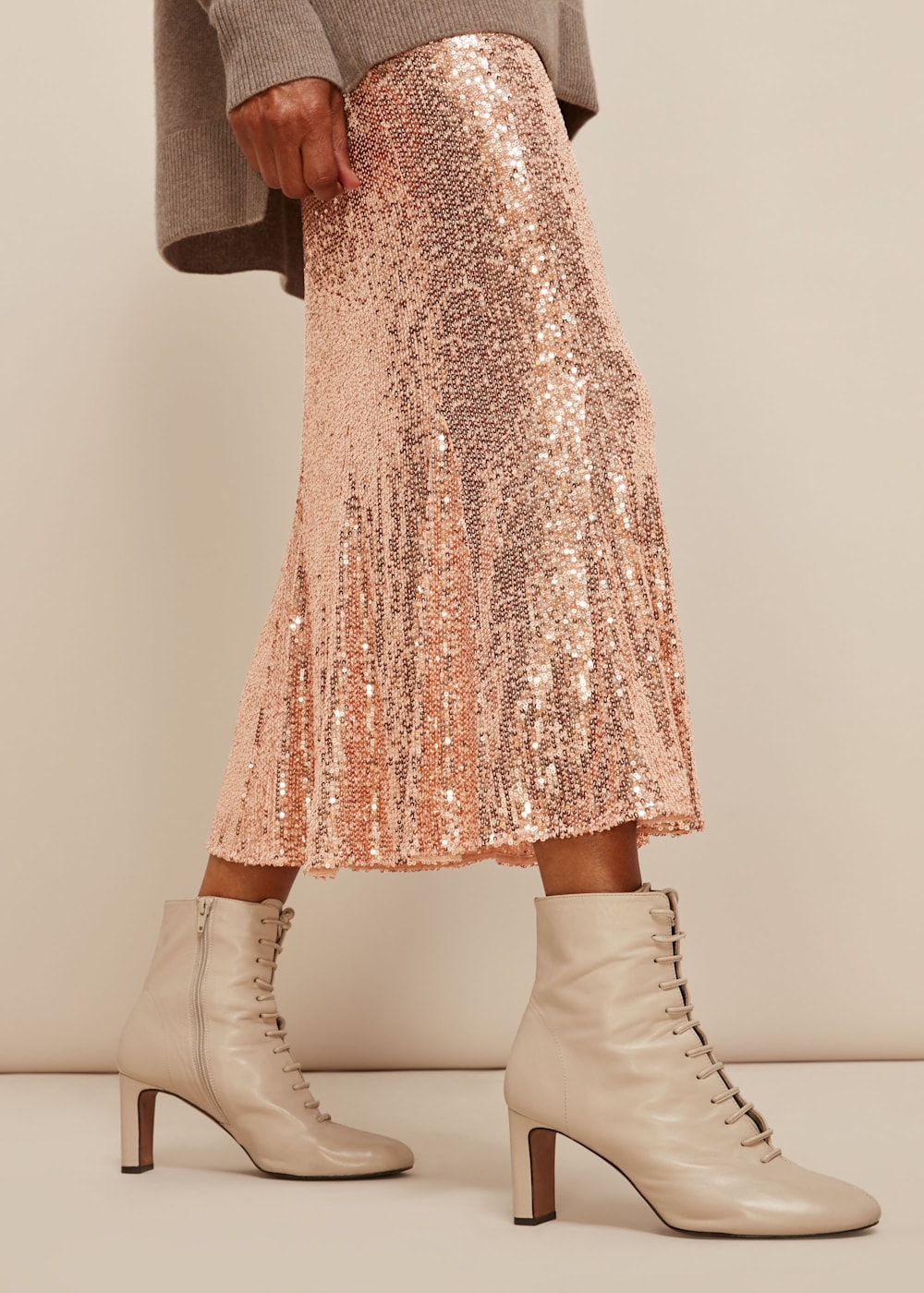 Chevron sequin midi skirt online