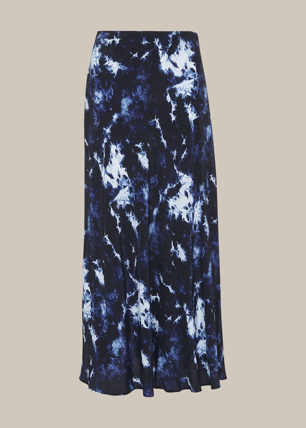 Blue Multi Tie Dye Bias Skirt WHISTLES Whistles US