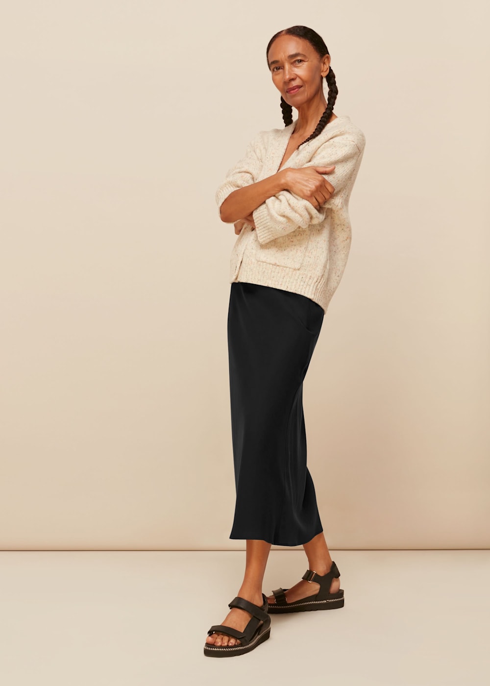 Black bias cut skirt uk best sale