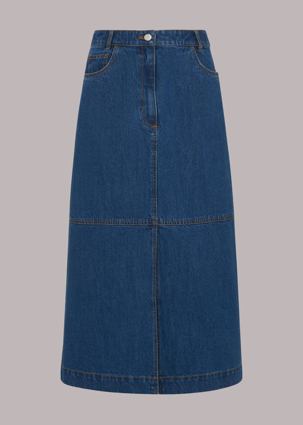 Denim midi skirts for sale on sale