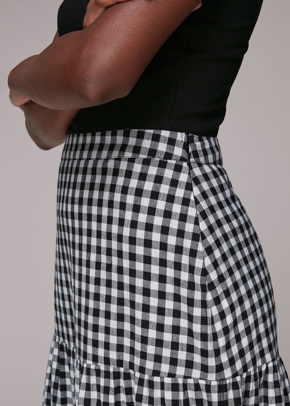 Black and white checkered skirt 3xl online