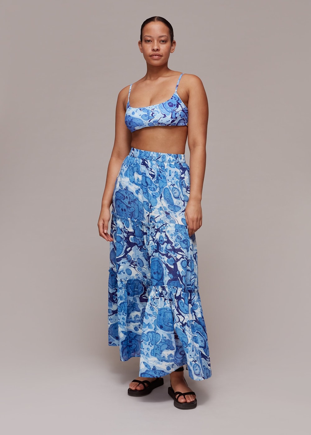 Beach skirt navy on sale