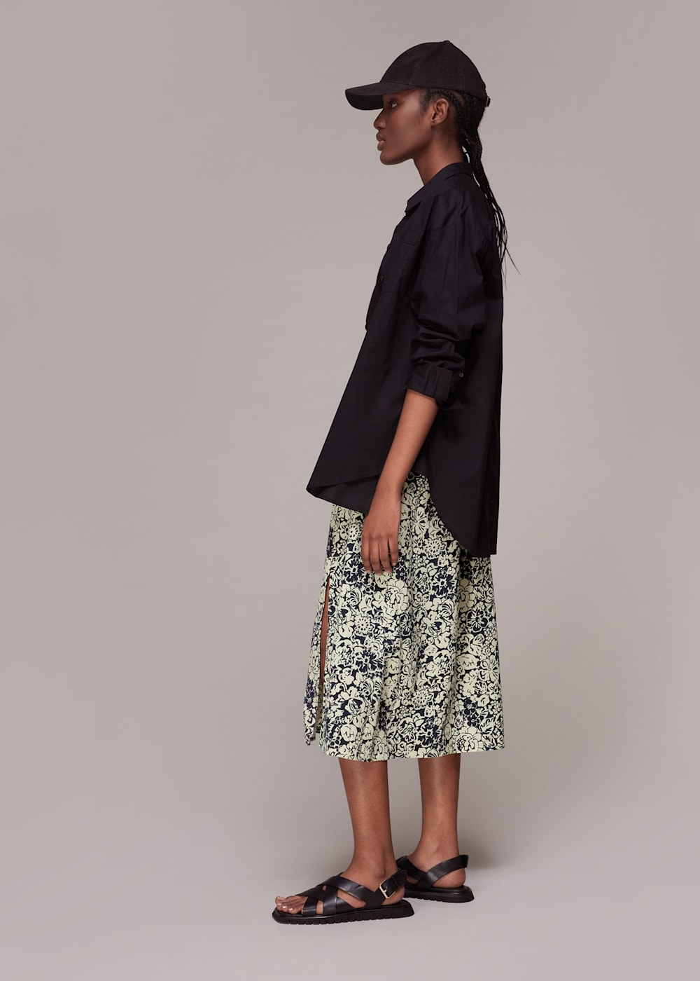 stina / pull-on skirt / dark navy