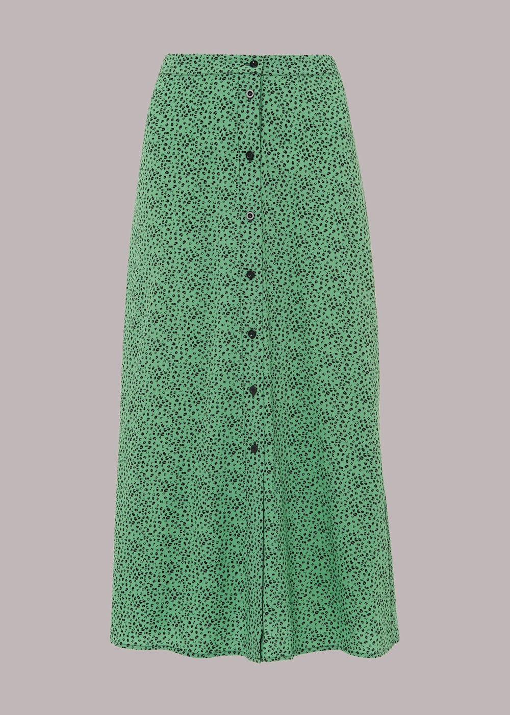 Button front leopard skirt cheap