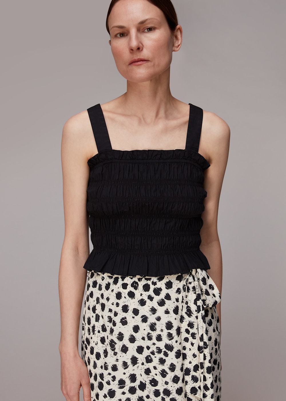 Black and white dalmatian skirt store
