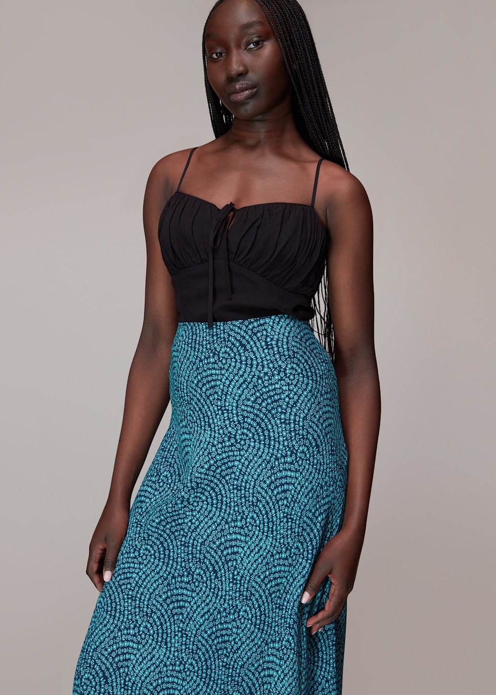 Warehouse daisy bias cut skirt 2025