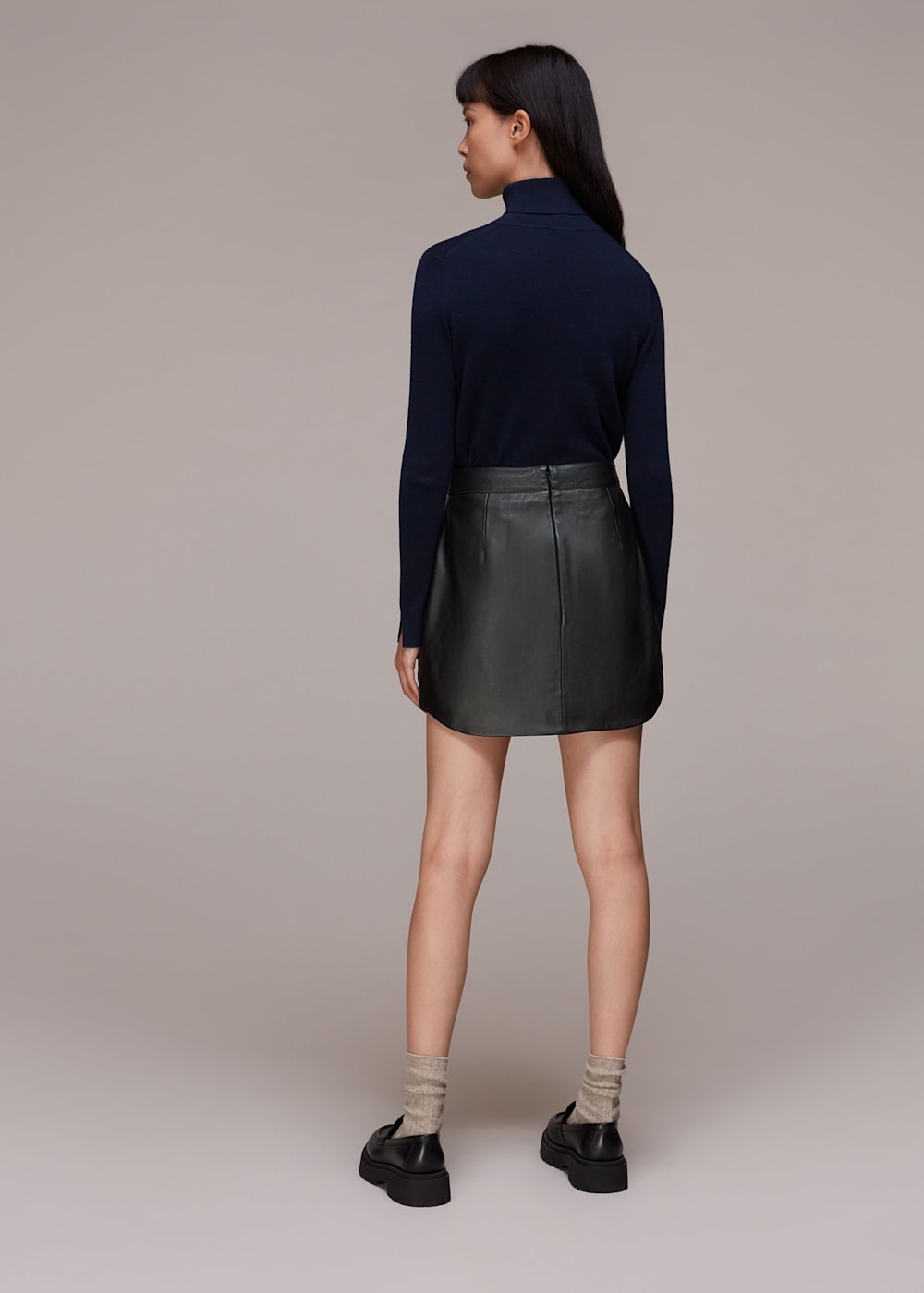 Black hem mini skirt hot sale