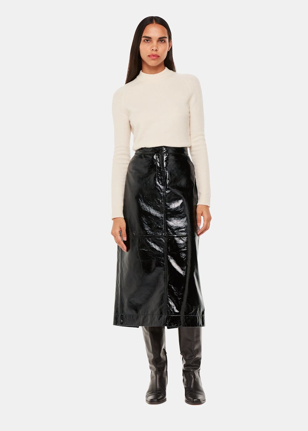 Patent leather skirt 2025