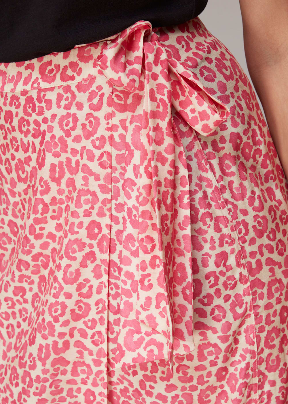 Cheetah wrap midi skirt online