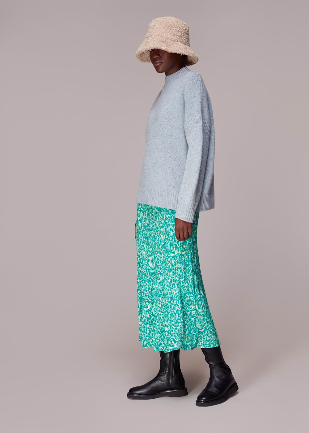 Bias cut floral skirt outlet