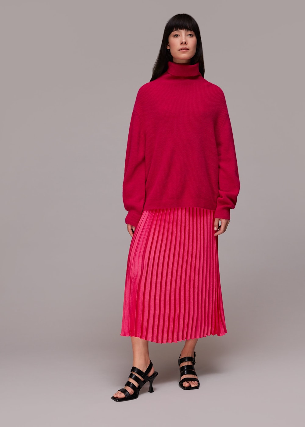 Pink pleated skirt 4xl new arrivals