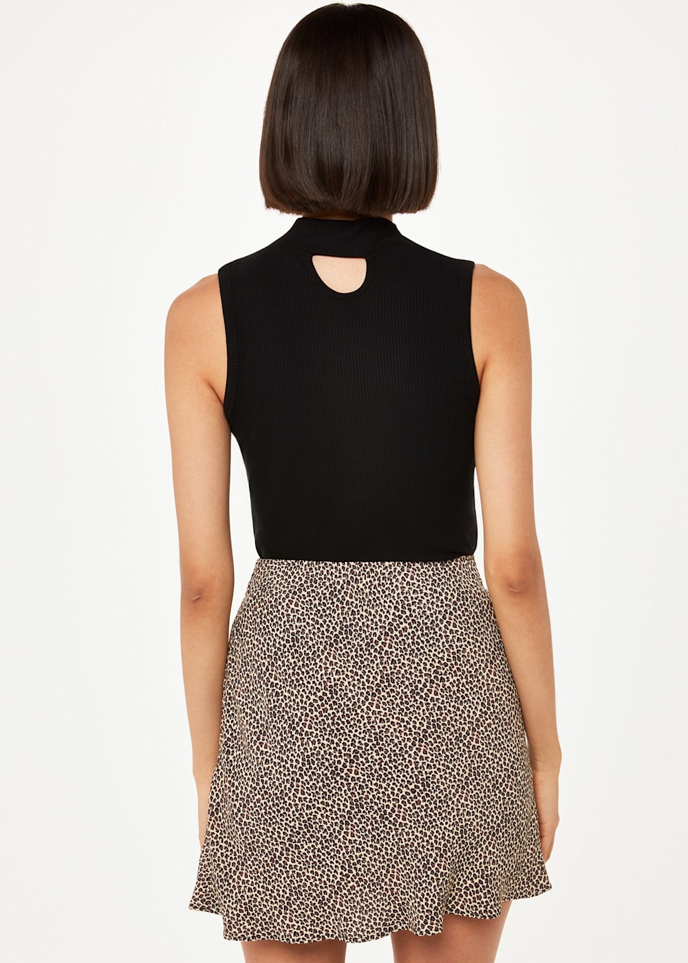 Leopard Print Dashed Leopard Mini Bias Skirt WHISTLES Whistles UK