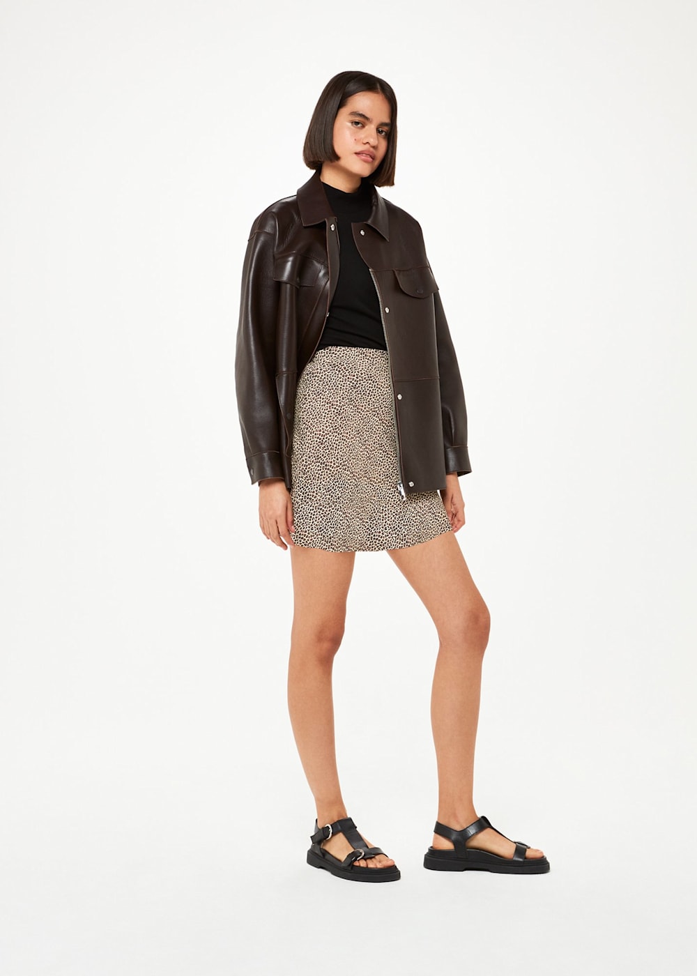Whistles mini leopard tiered skirt new arrivals
