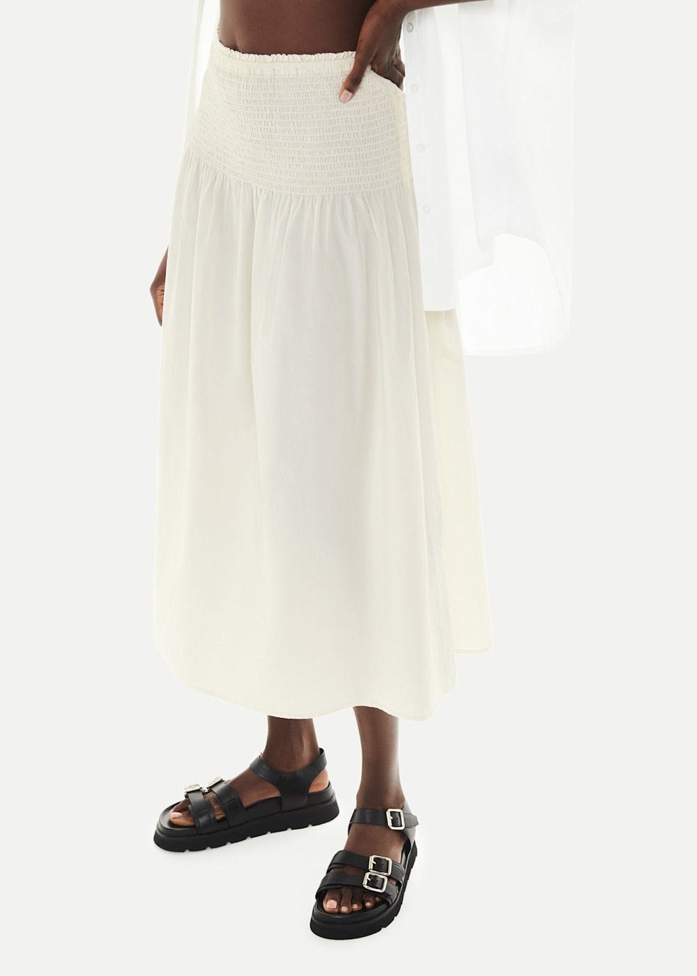 whistles-smocked-waist-skirt- whistles-smocked-waist-skirt-