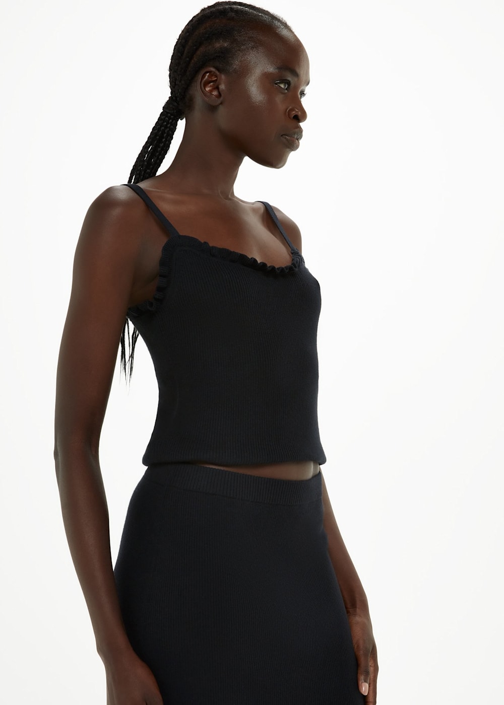 Black frill hem skirt on sale