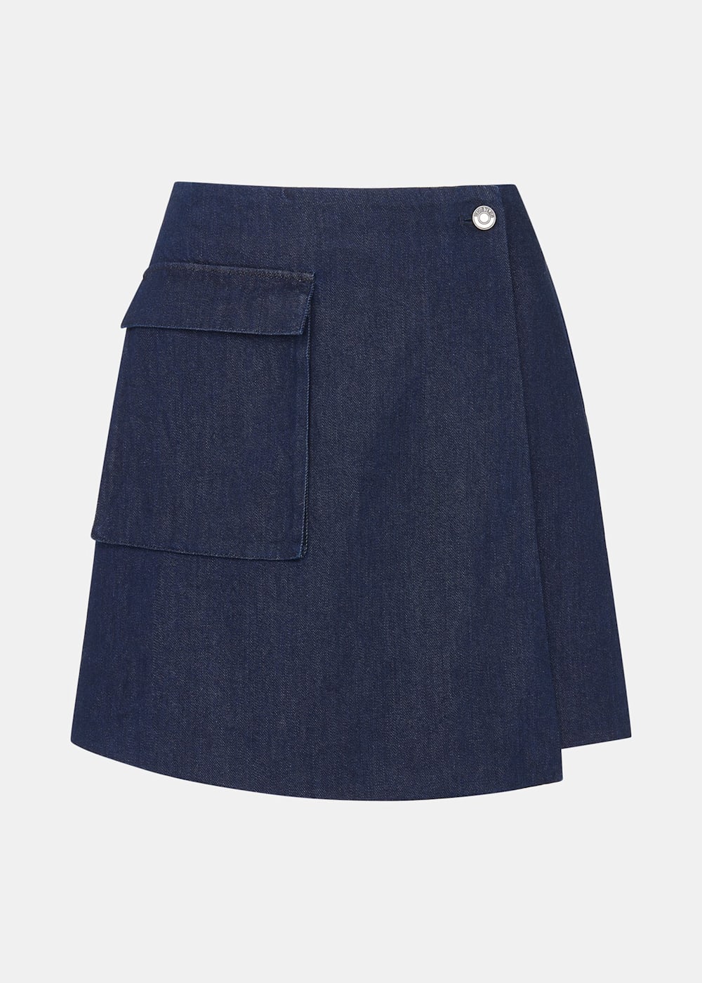Denim wrap skirt navy store