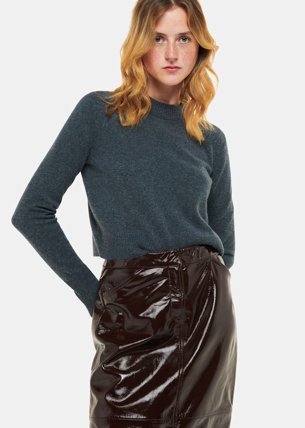 Patent leather skirt on sale