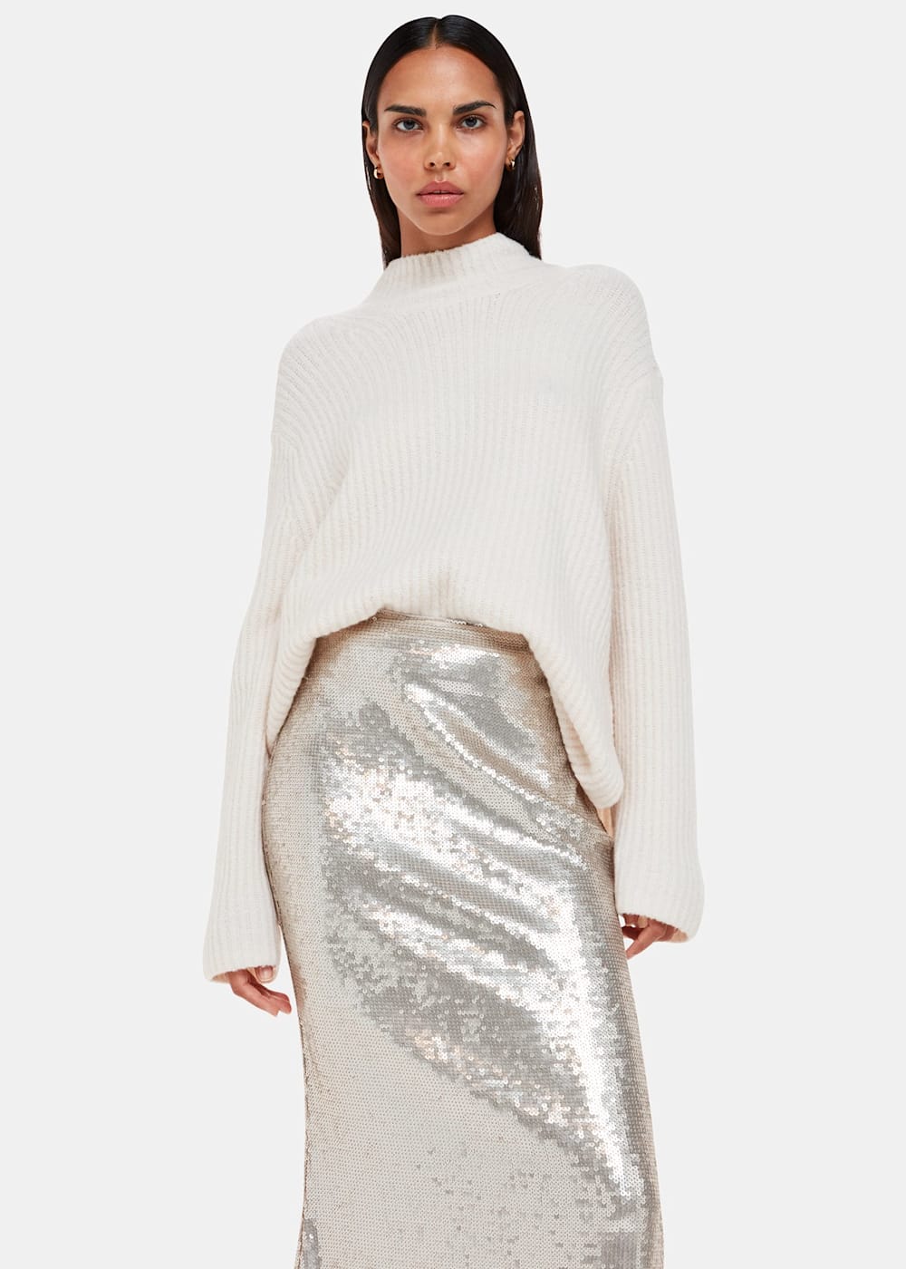 Very silver sequin skirt hot sale