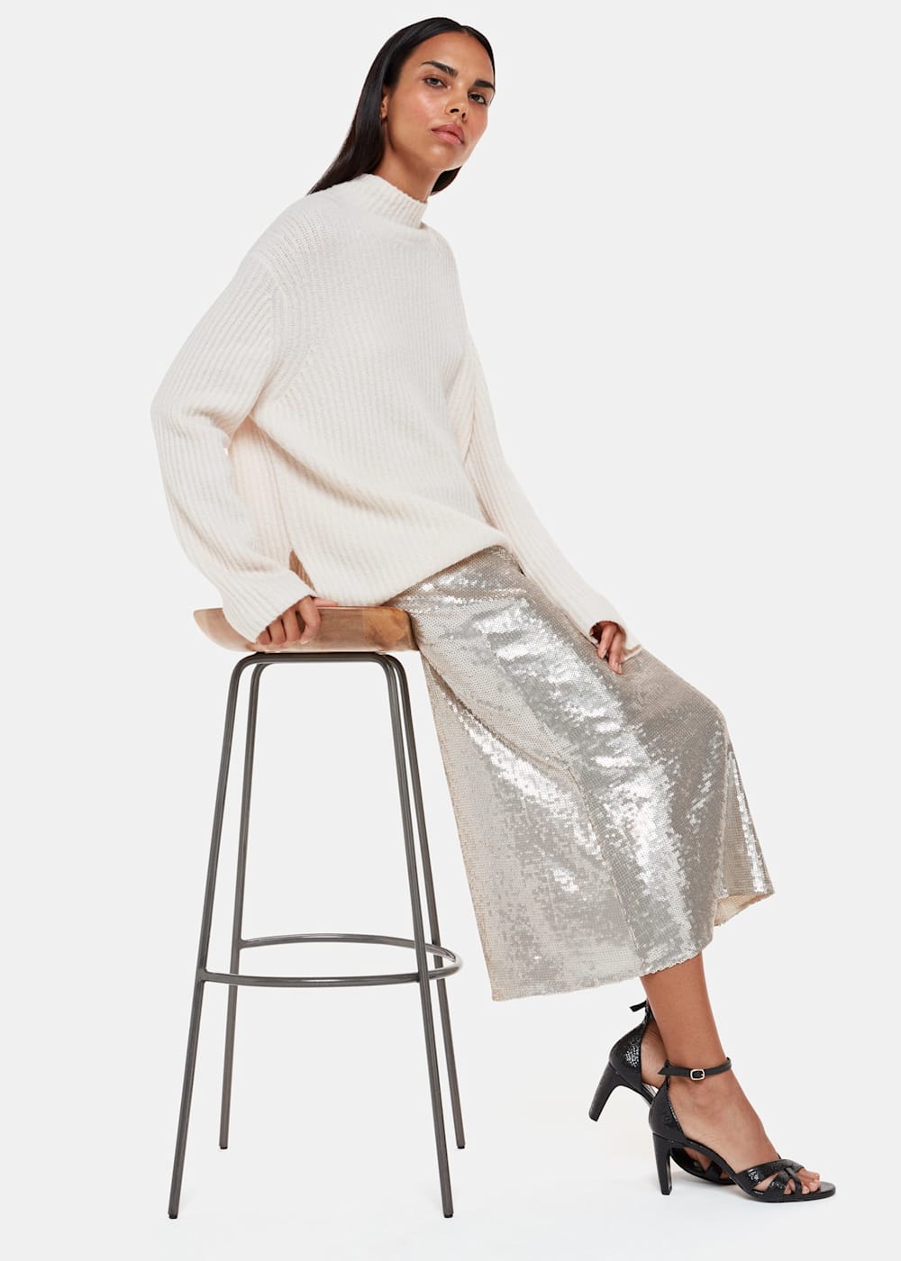 Sequin midi skirt 00 2025