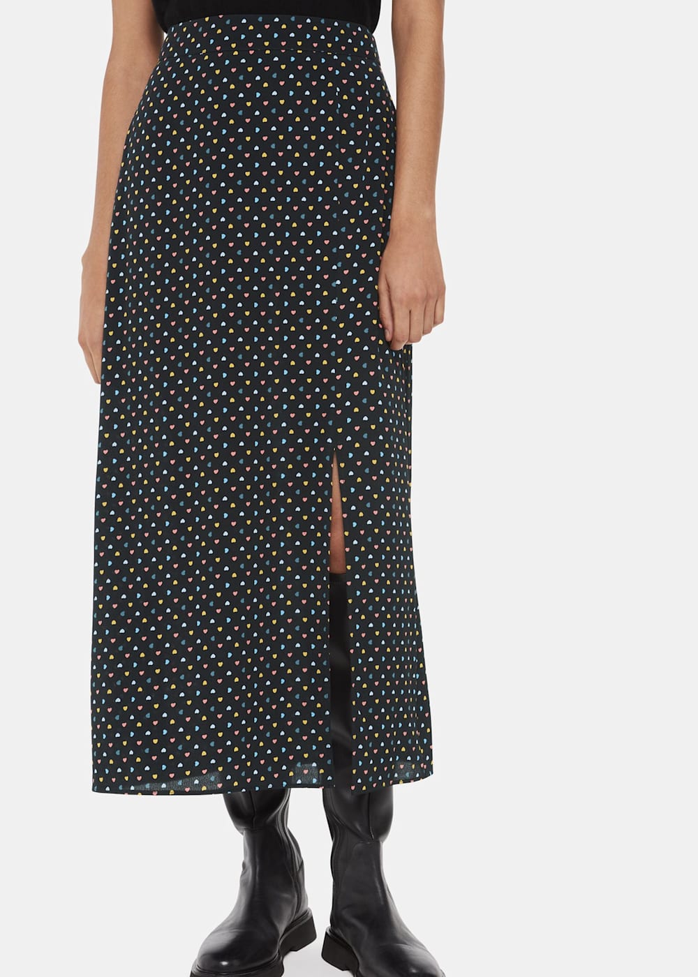 Black heart midi skirt cheap