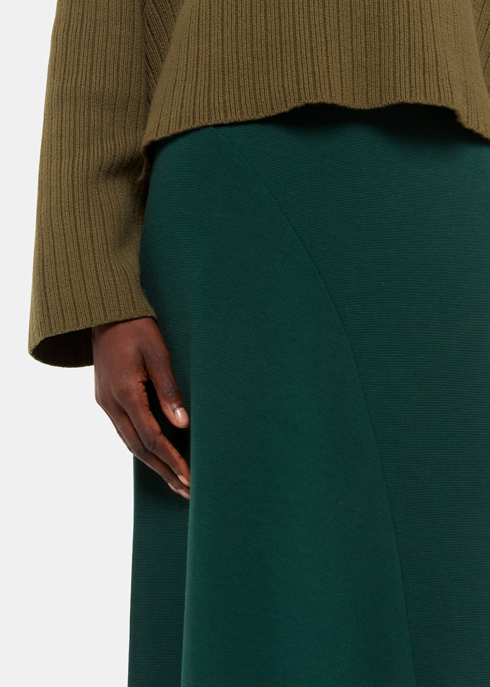 Whistles green pleated skirt 2025