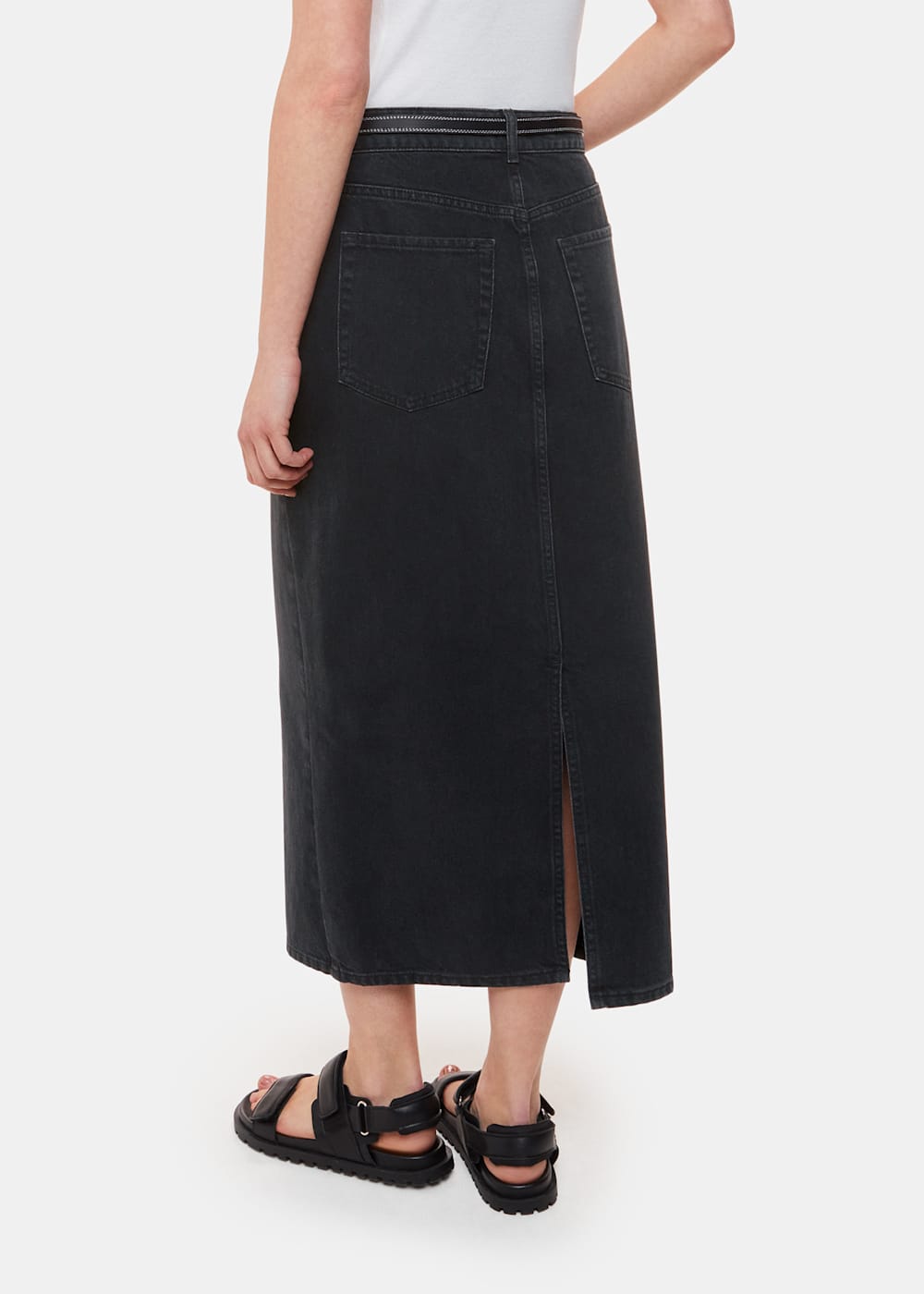 Black denim skirt uk on sale