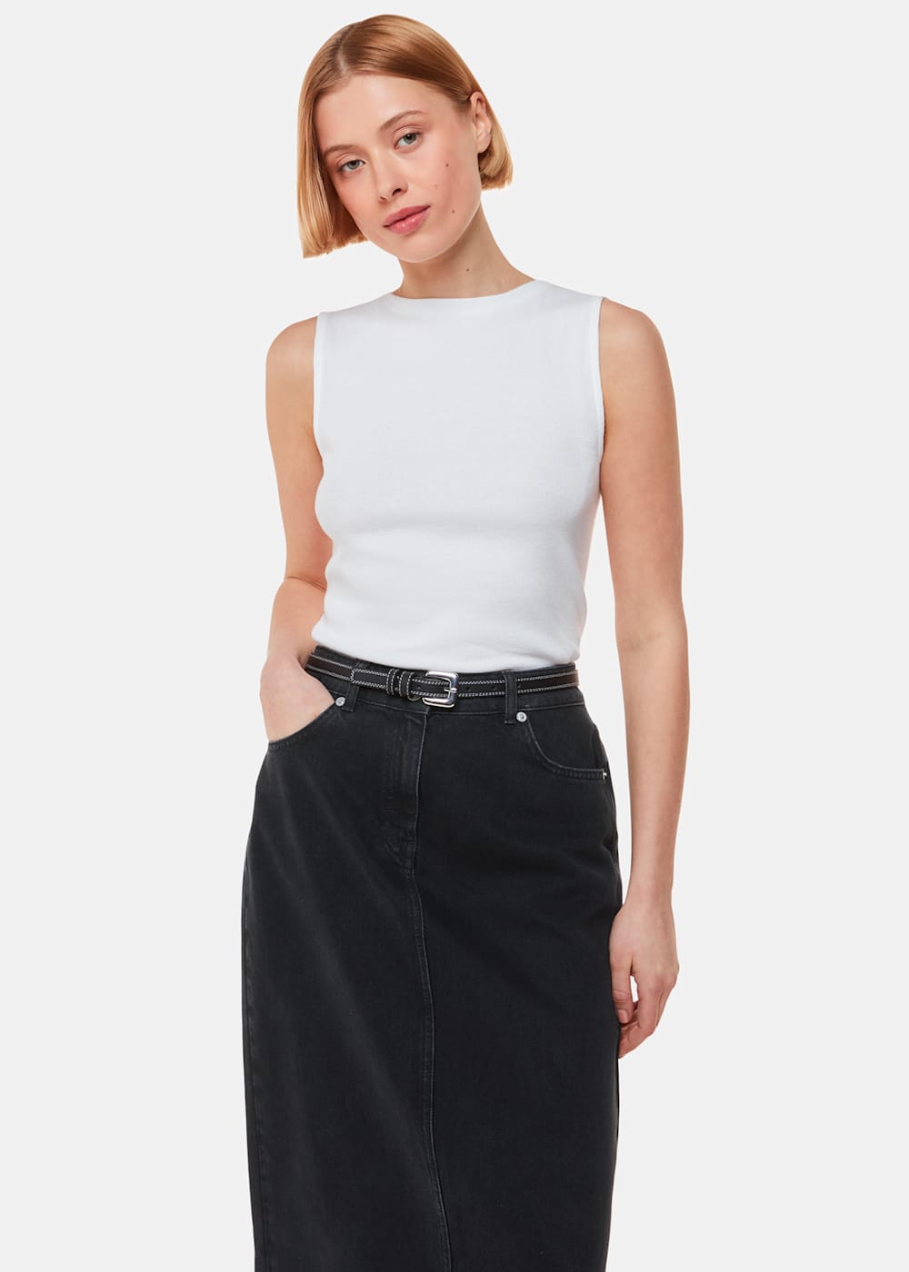 Black denim skirt near me on sale