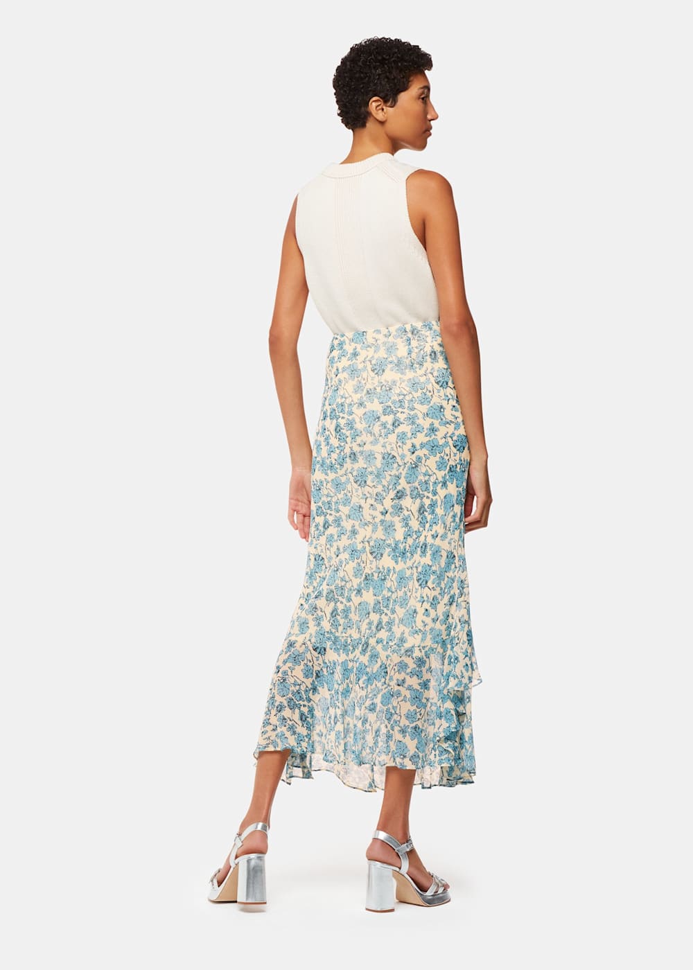 Floral midi maxi skirt discount