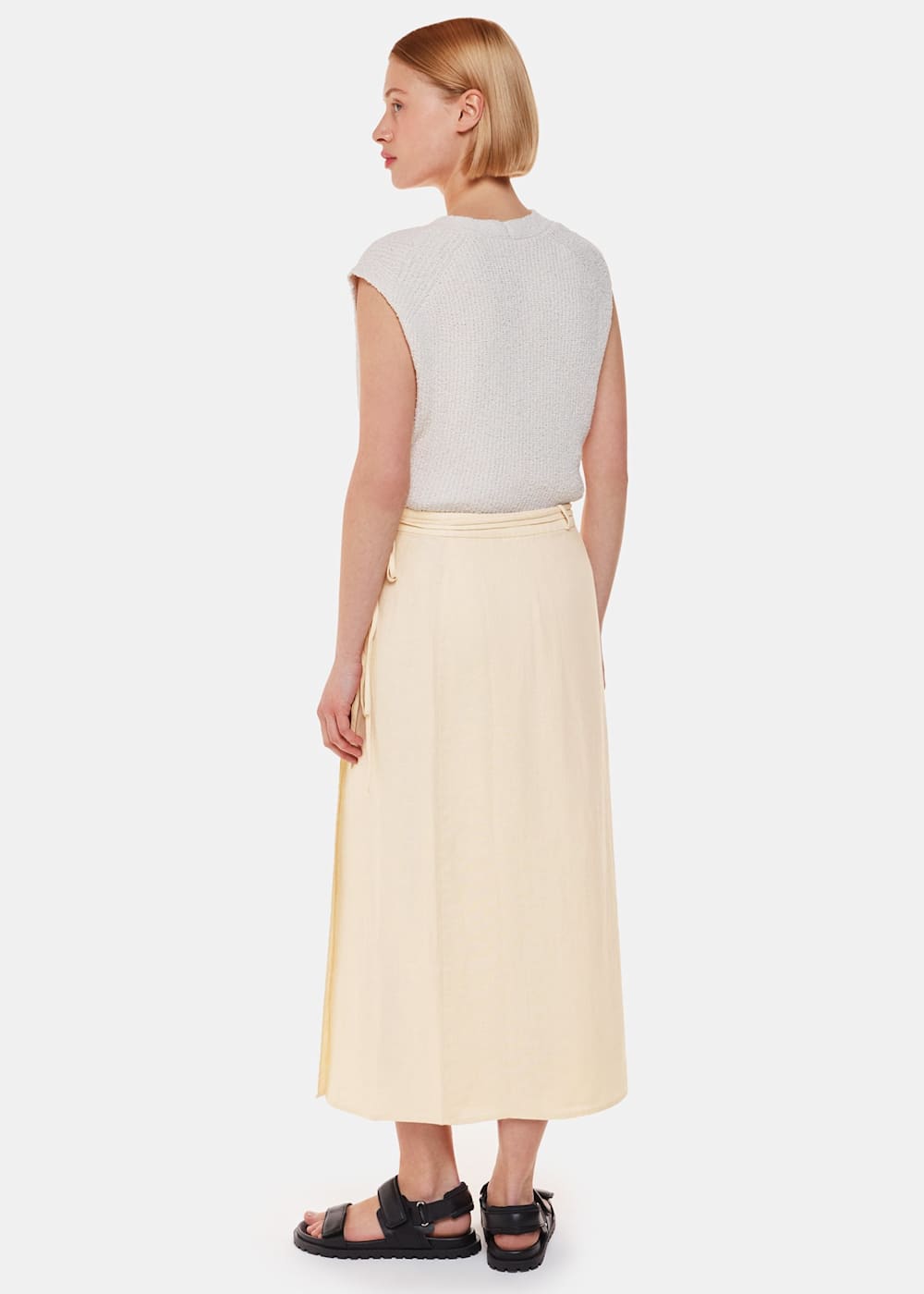 Wrap ivory midi skirt 2025