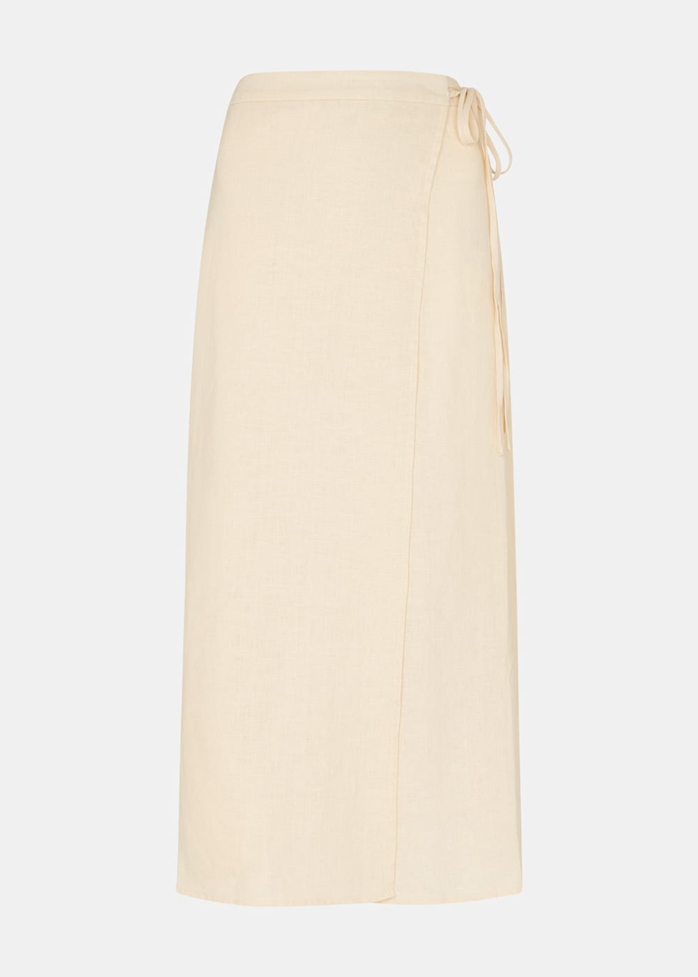 Wrap ivory midi skirt sale