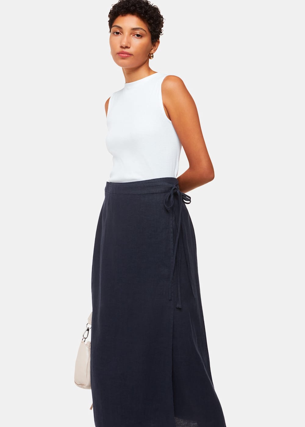 Linen wrap skirt online