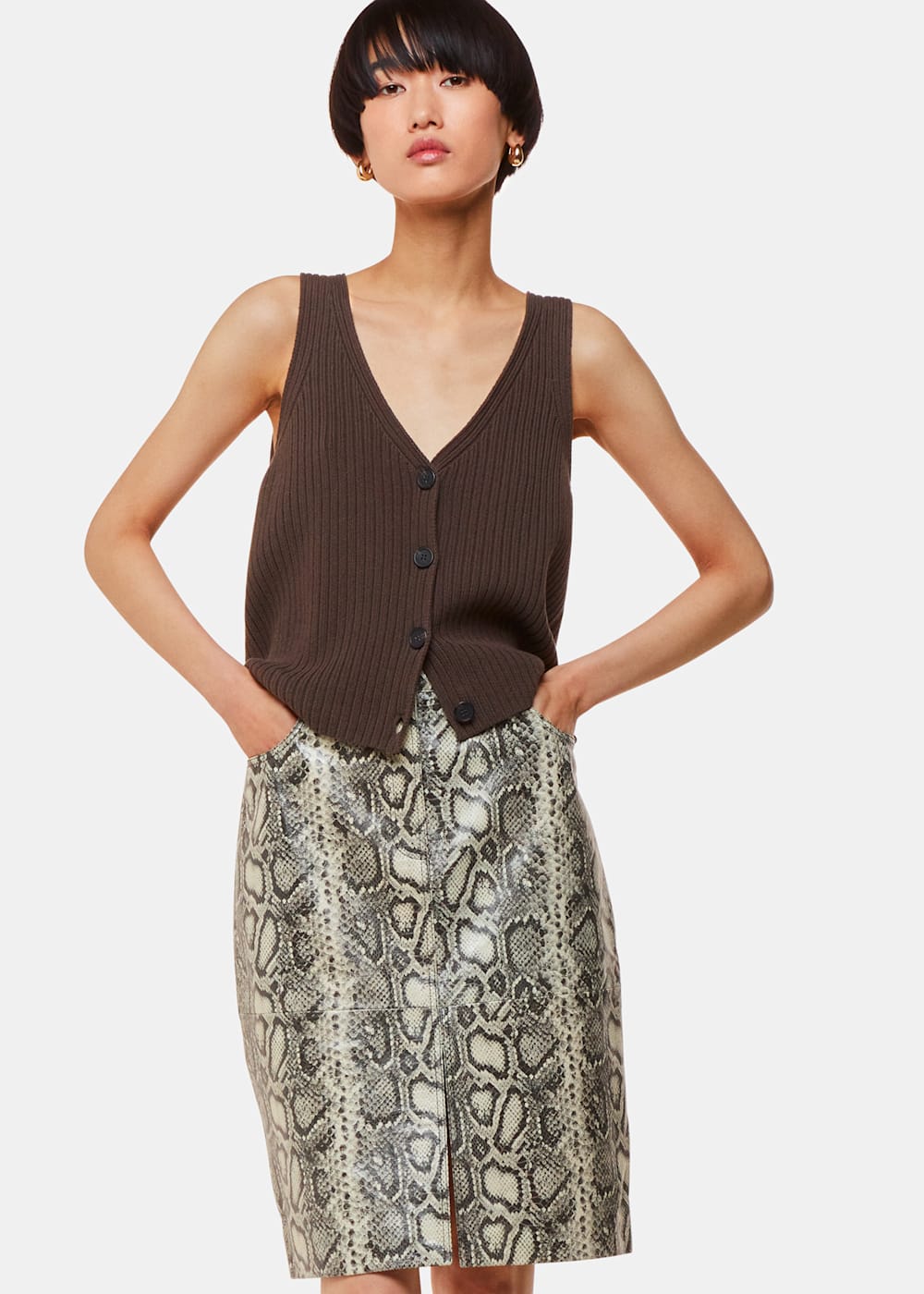 Snakeskin print skirt uk online