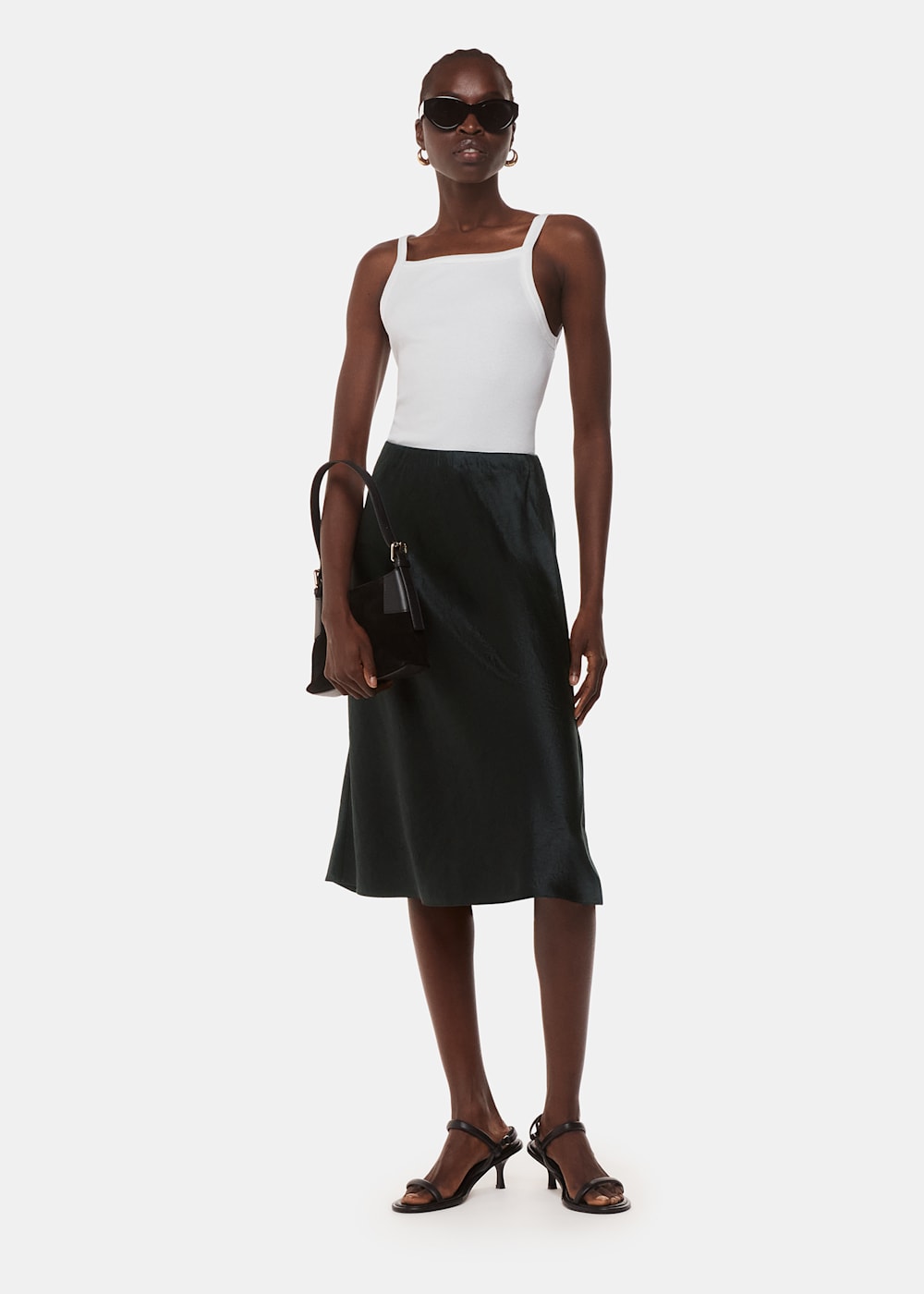 Mid length satin skirts and skirts new arrivals