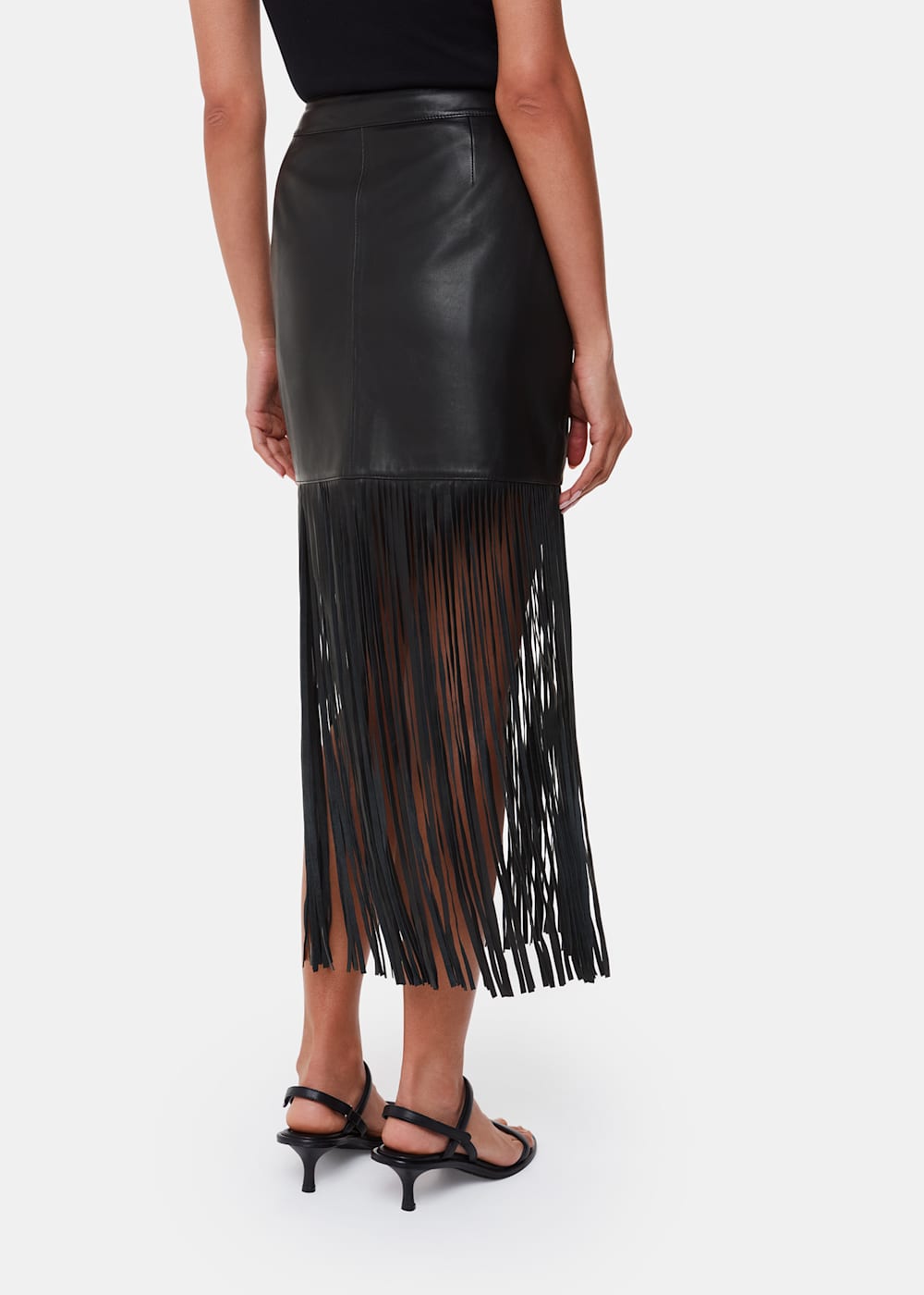 Leather fringe skirt uk 2025