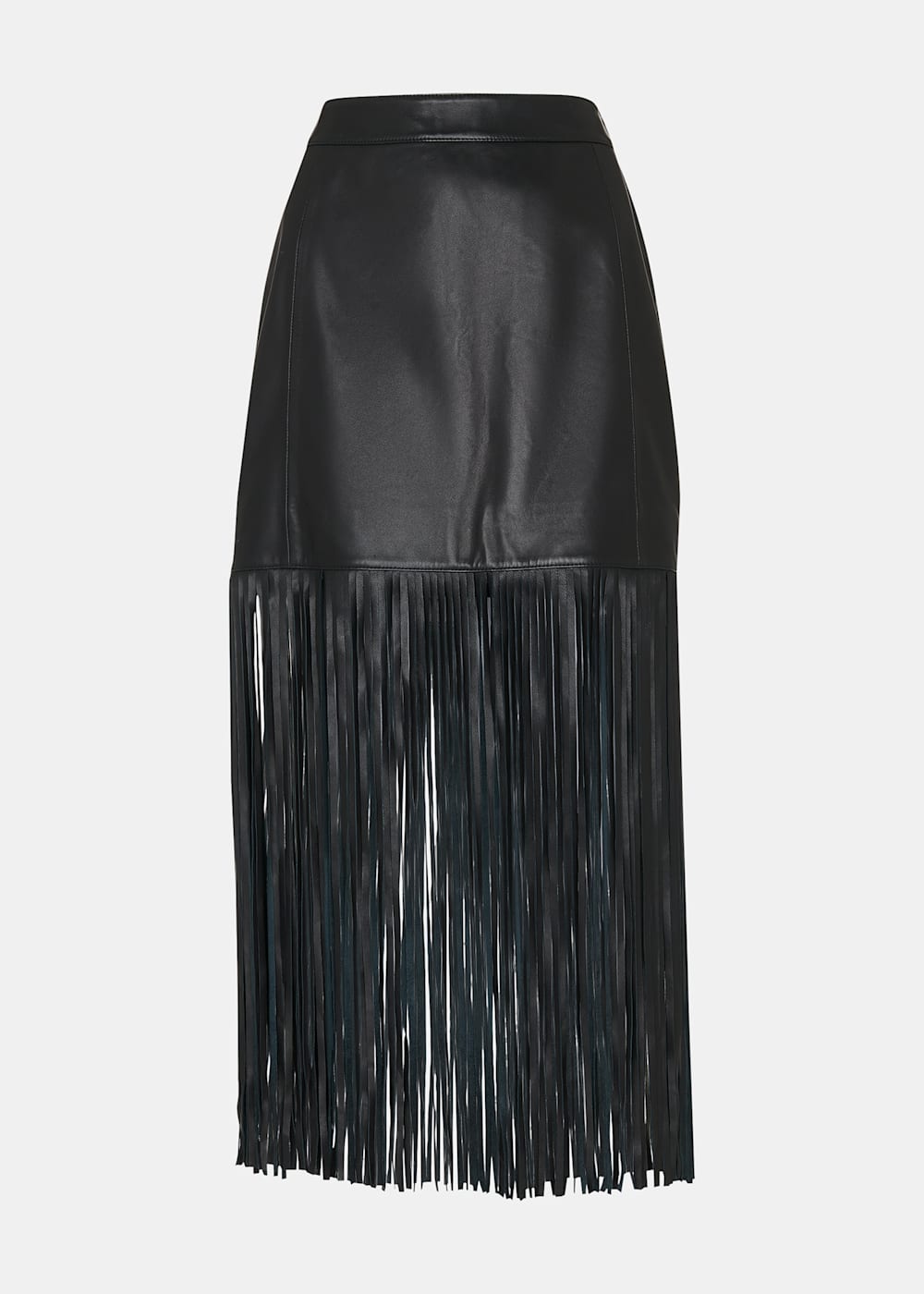 Leather fringe skirt uk sales