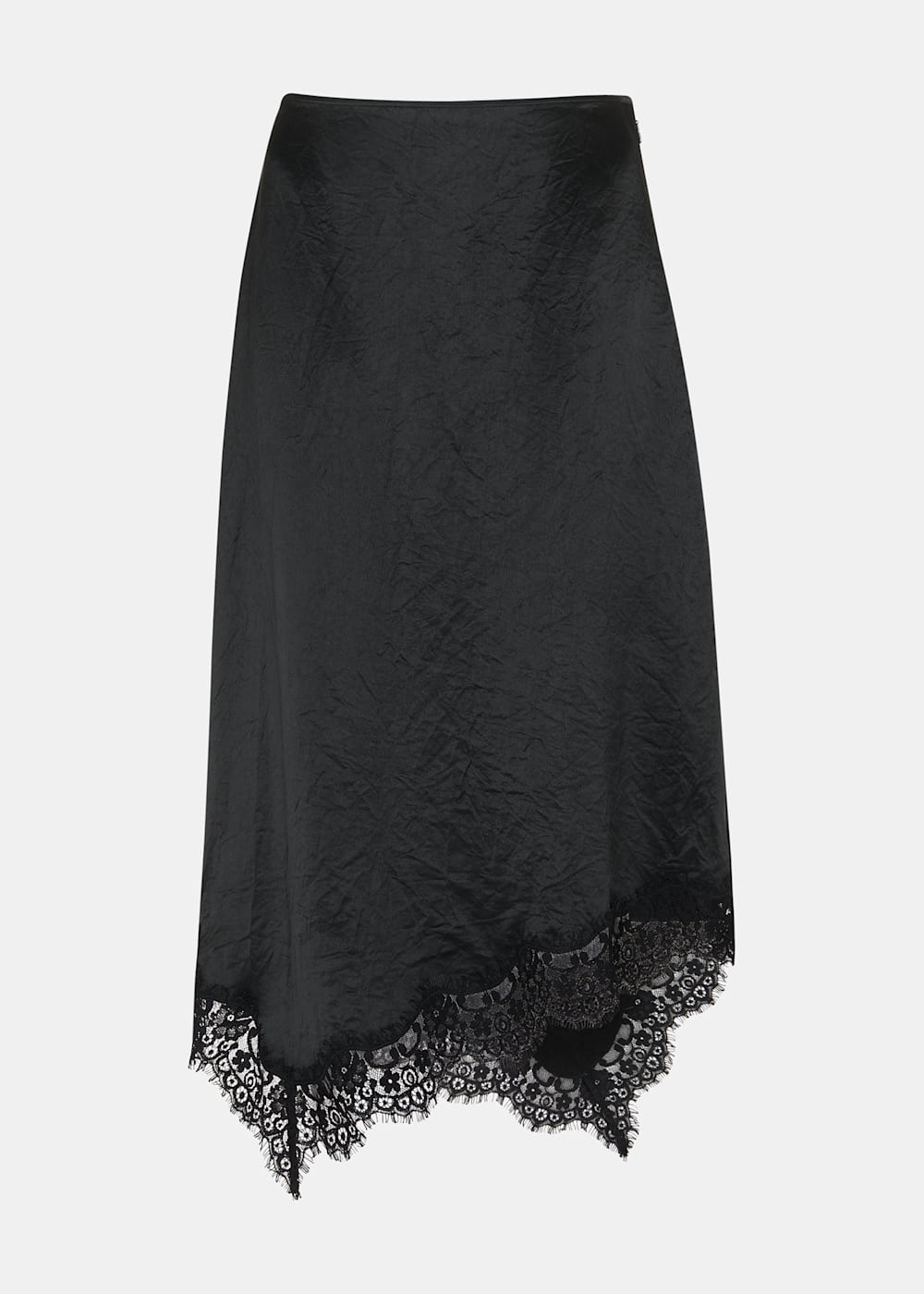 Black lace detail skirt cheap