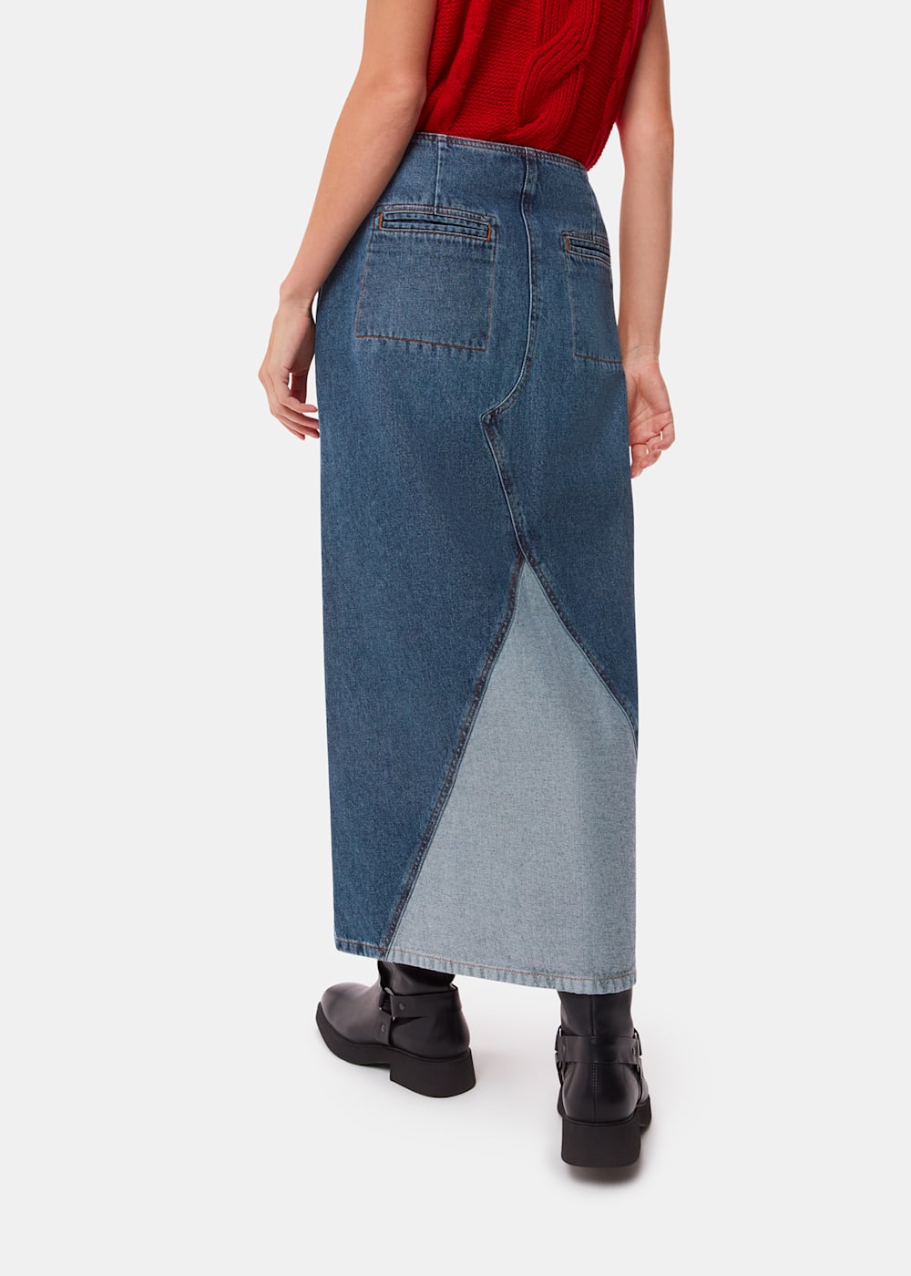 Midi jean skirt quilt new arrivals