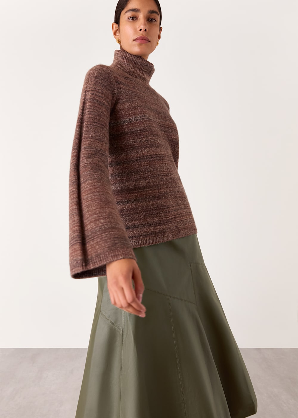 Sweater with skirt panel online