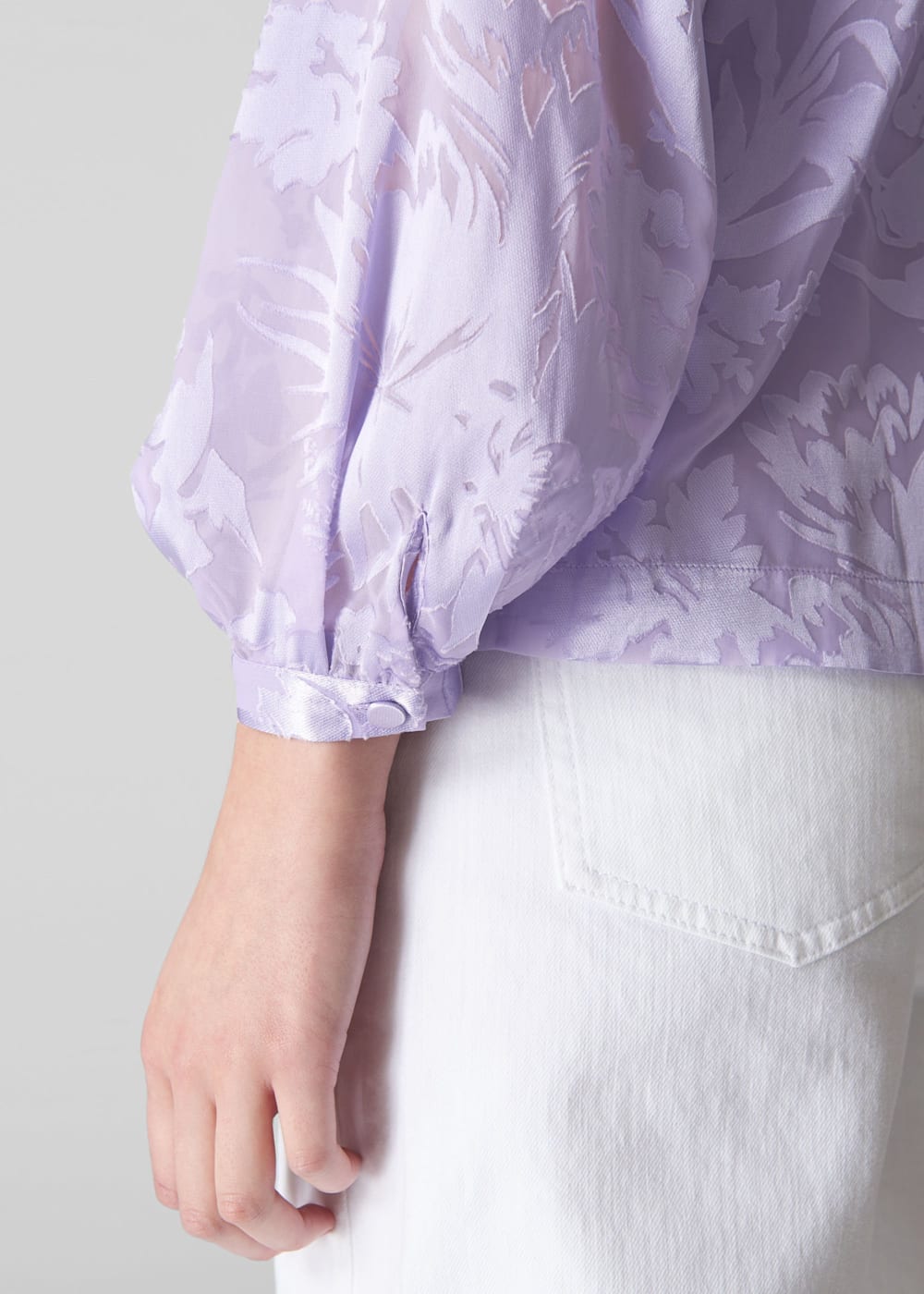 Lilac satin blouse store