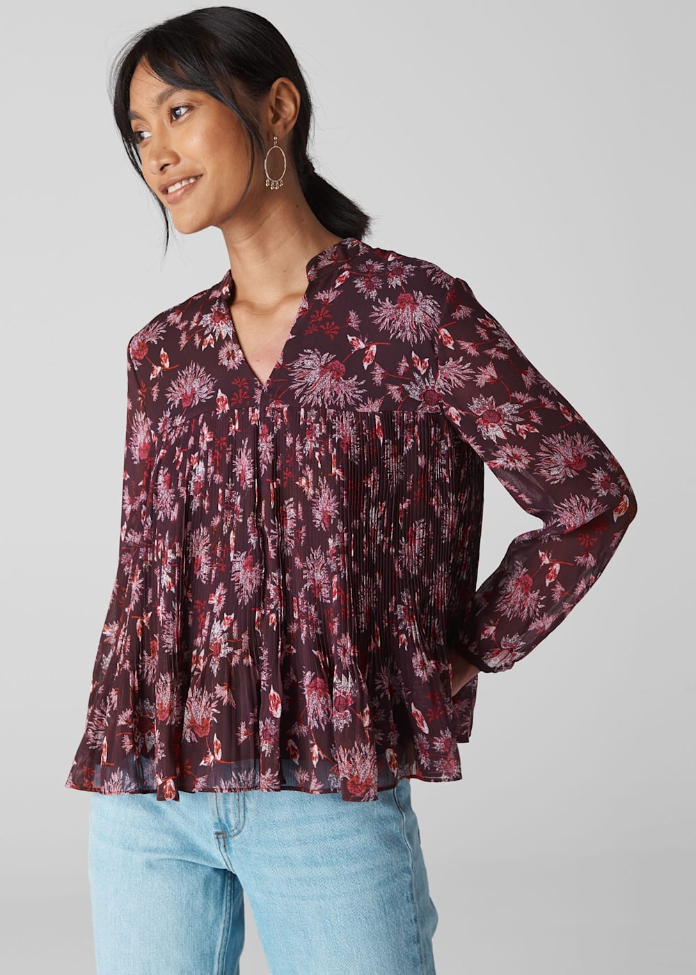 Whistles pitti print shirt dress hot sale