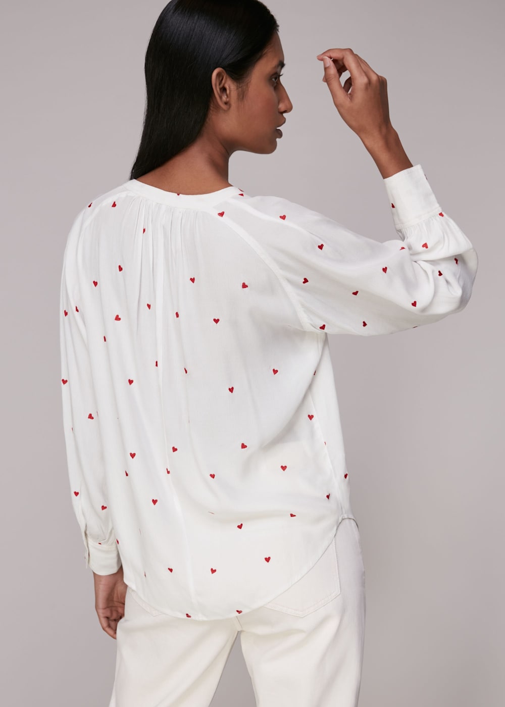 Whistles heart embroidered sweatshirt online