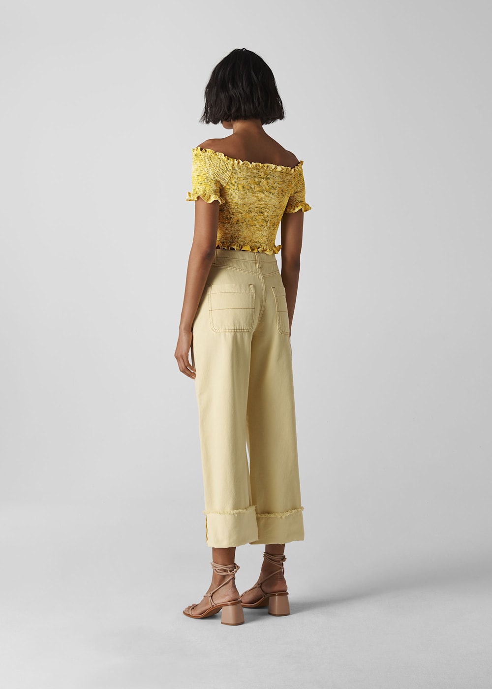 Smocked bardot top sales