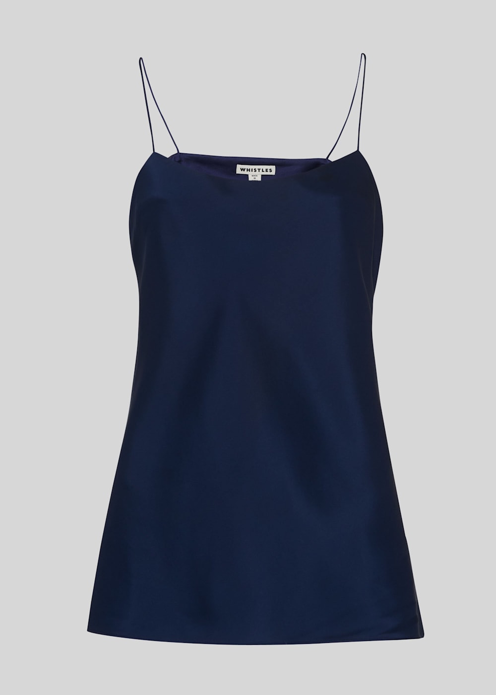Navy satin cami dress shop