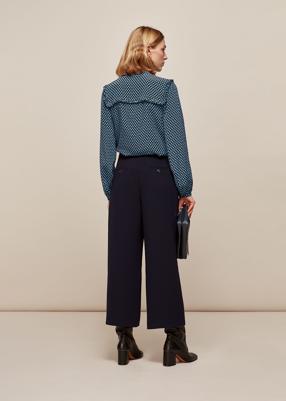 Daisy Print Frill Blouse |